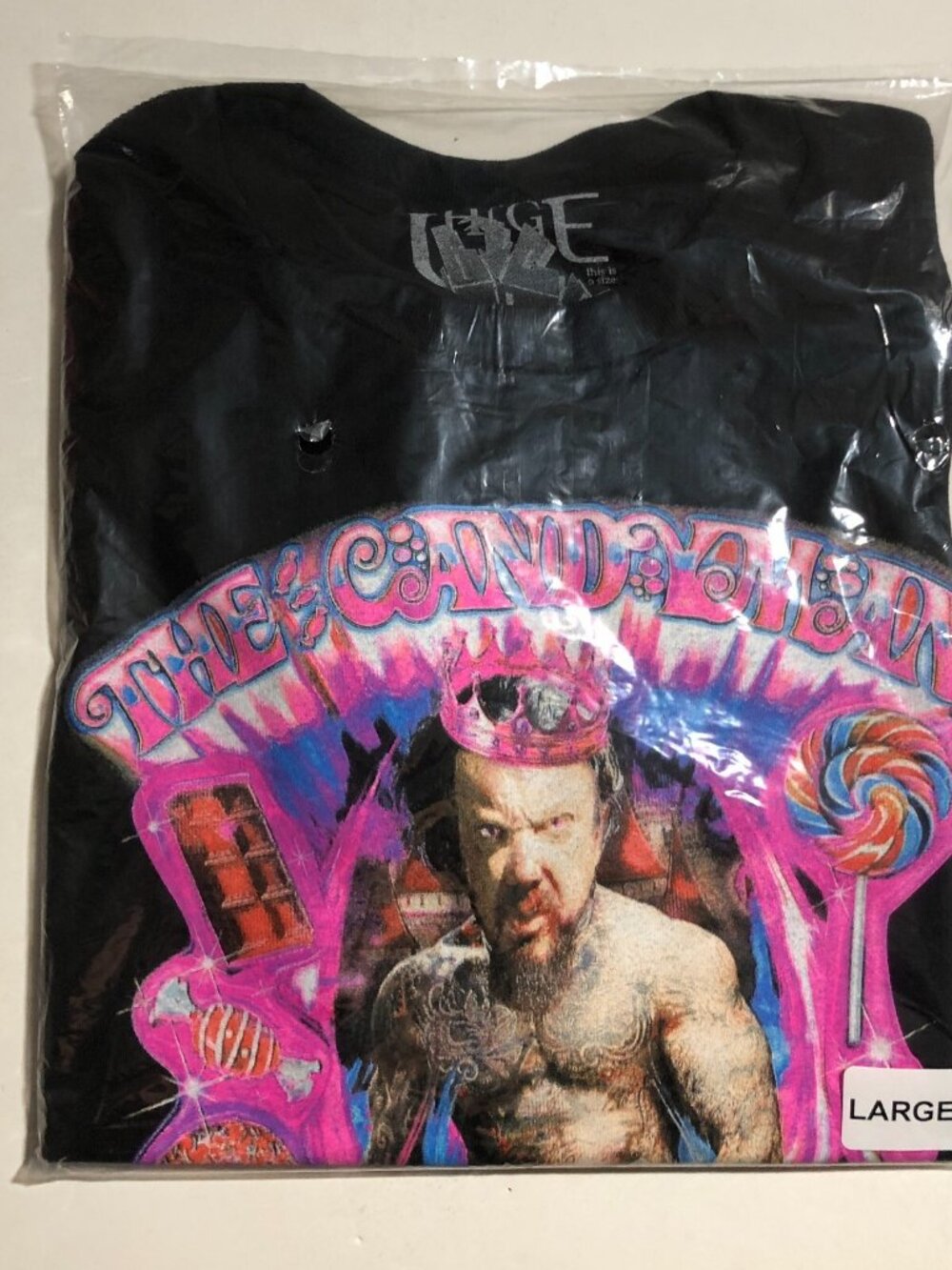 SIZE LARGE - SAM HYDE “THE CANDYMAN CERTAINLY CAN” SHRT MDE OFFICIAL MERCH RARE